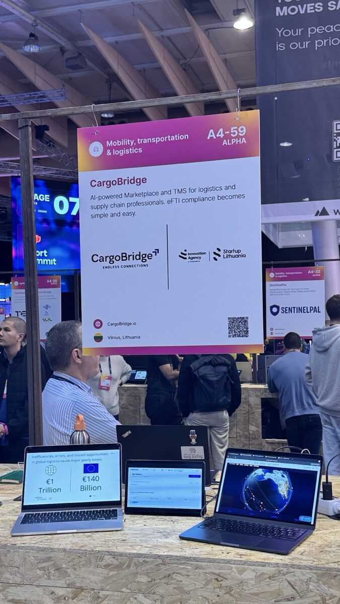 CargoBridge stand at Web Summit  Lisbon 2025